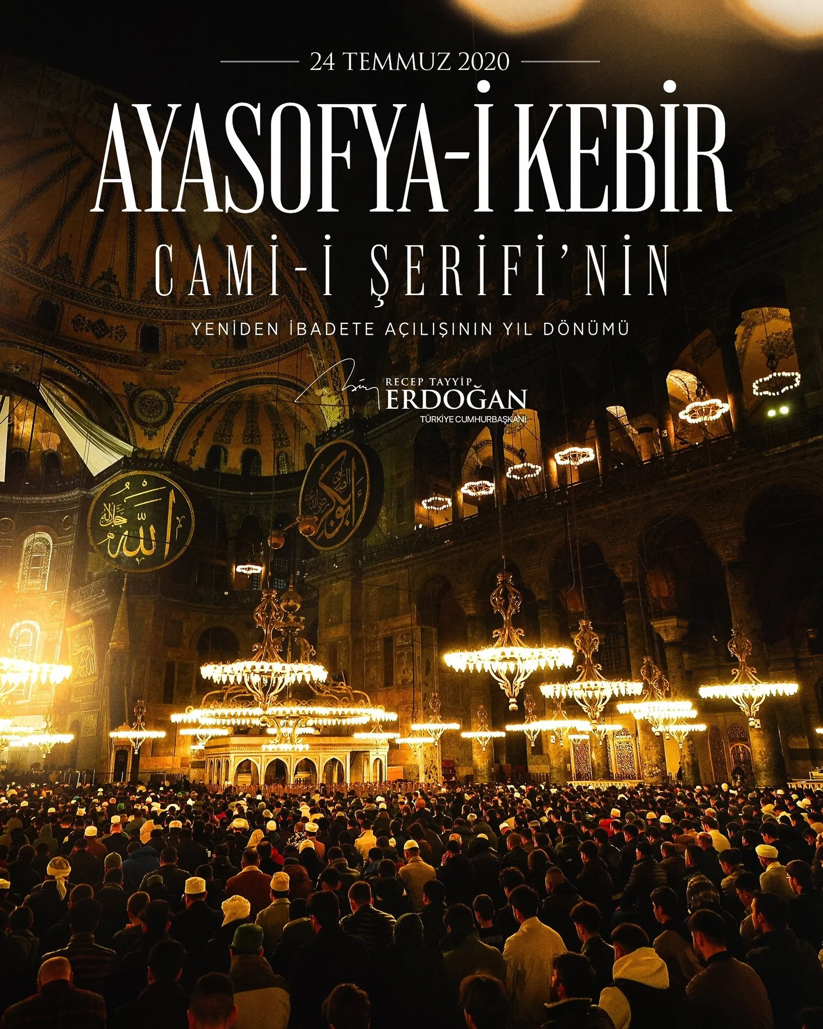 Erdoğan: Ayasofya 86 yıllık hicranı bitirdi, ezanla süslenecek