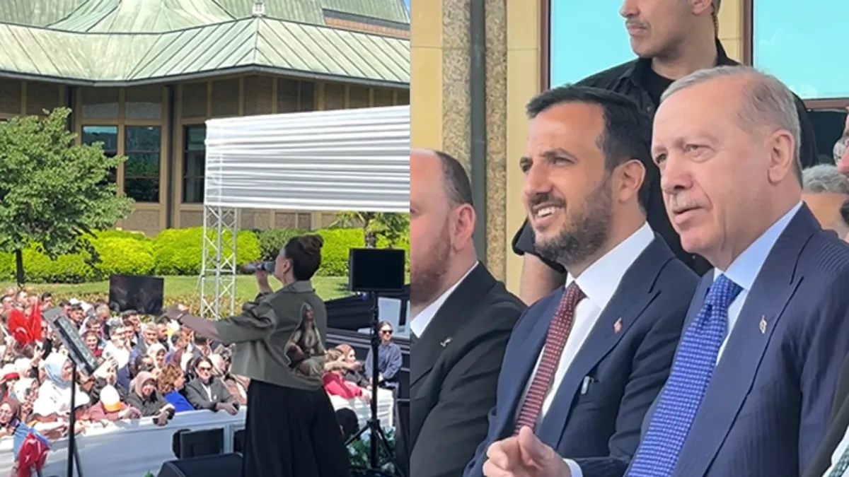 Erdoğan, Azerin'in 'Türkler geliyor' şarkısına eşlik etti