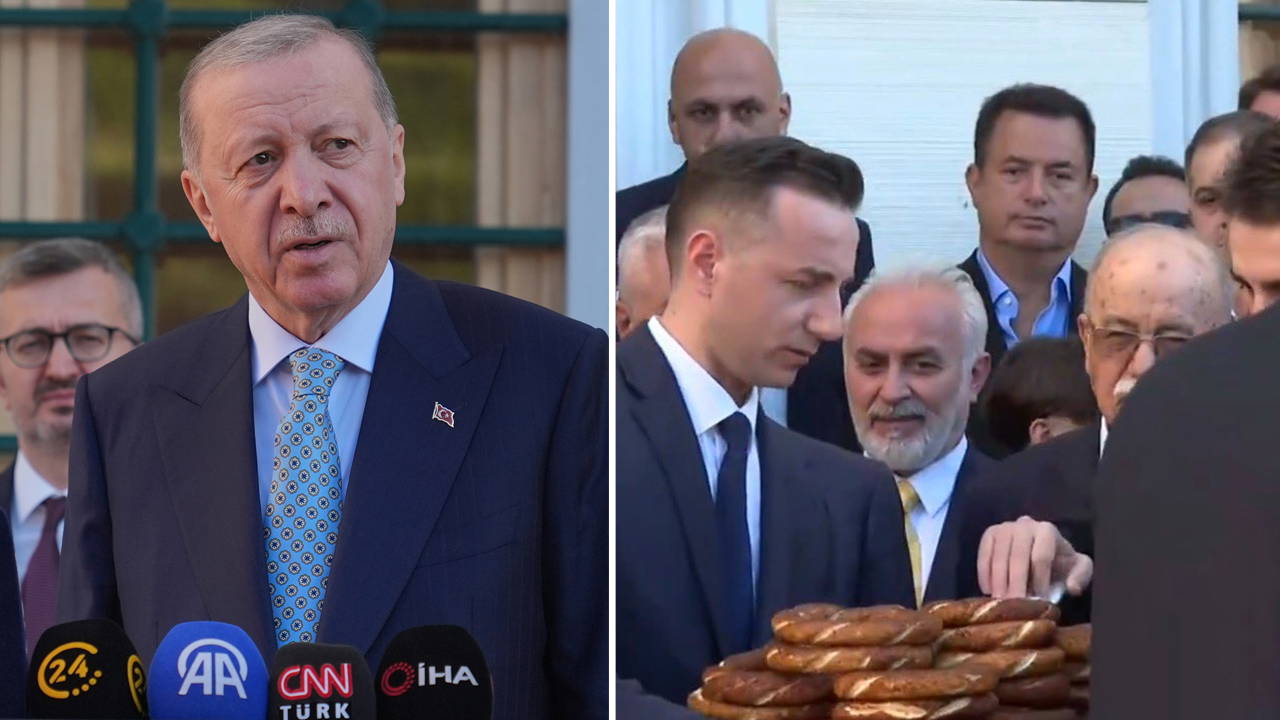 Erdoğan bayram namazında Acun Ilıcalı ile