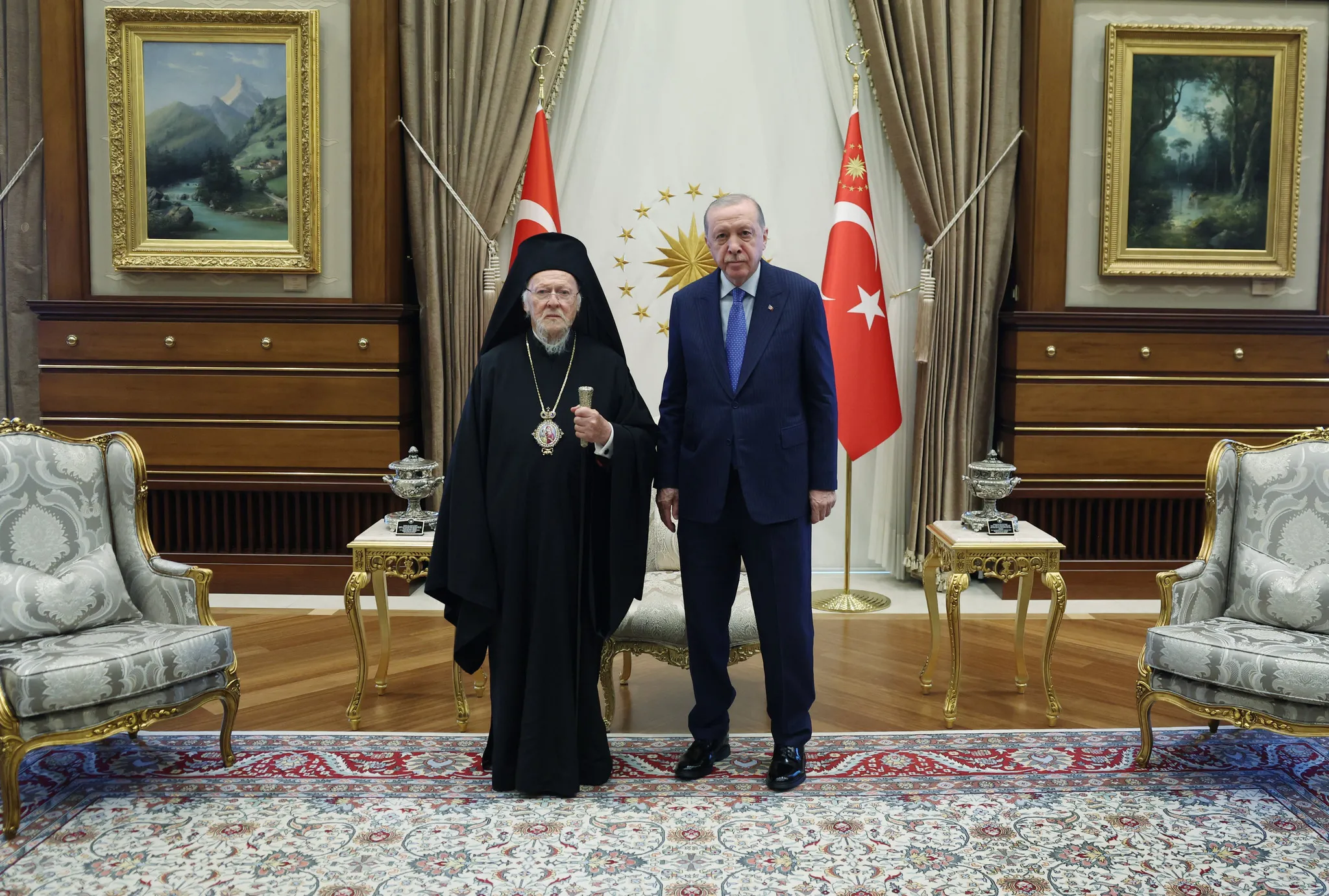 Erdoğan'dan Fener Rum Patriği Bartholomeos'a kabul