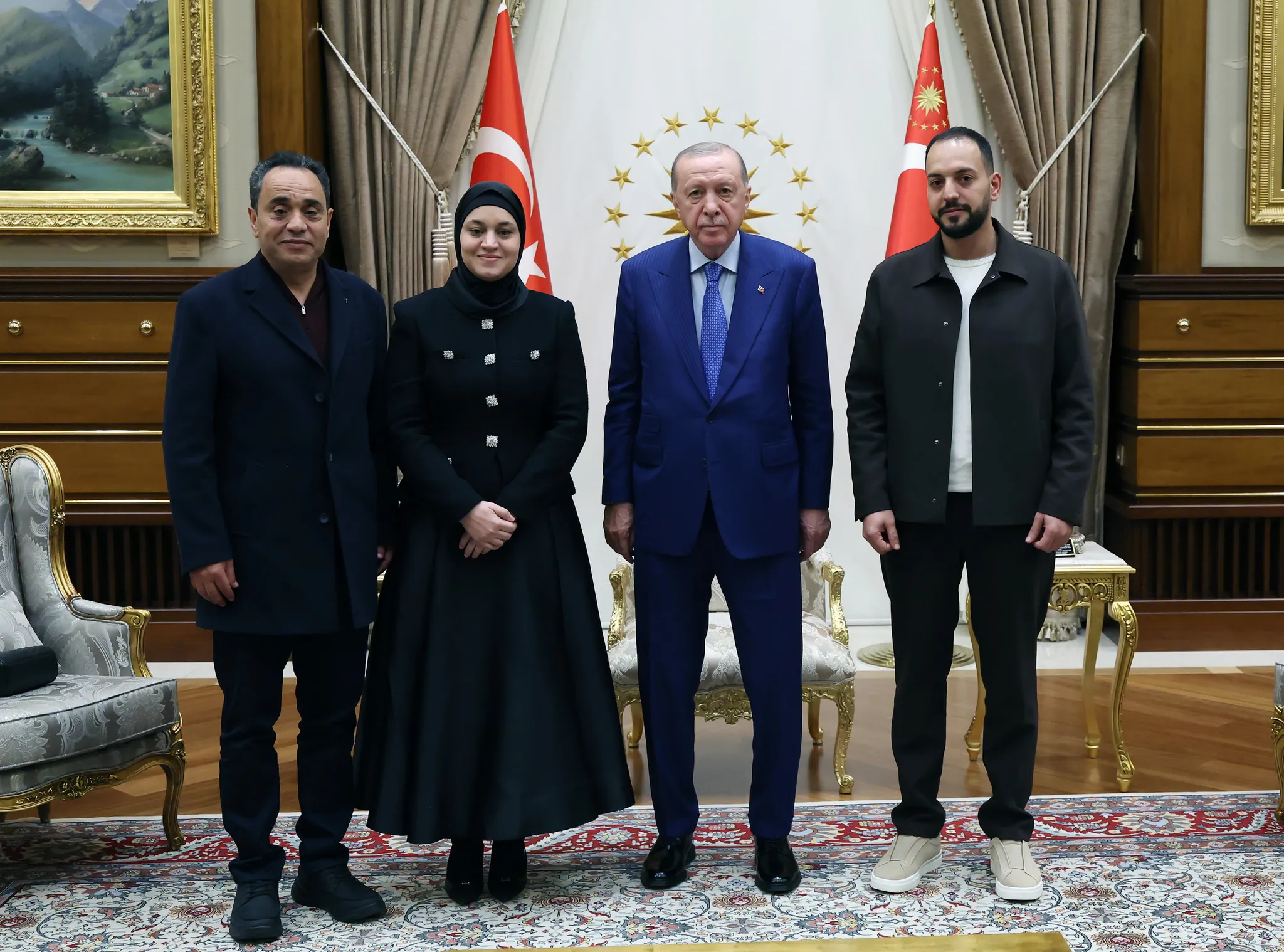 Erdoğan, Hind Rajab'ın ailesiyle Külliye'de görüştü