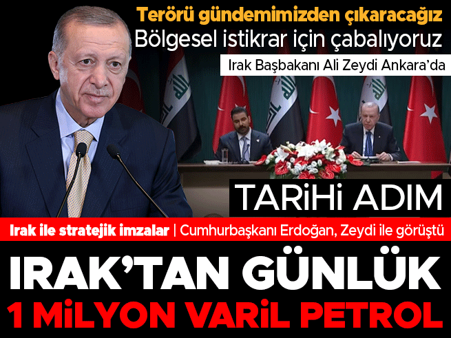Erdoğan ve Irak Başbakanı Zeydi'den Kritik Görüşme
