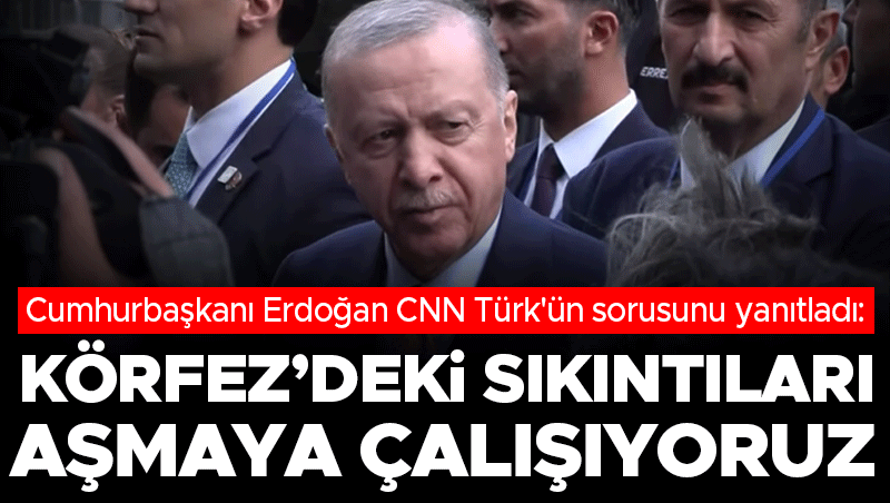 Erdoğan: Körfez'deki Yangını Söndürmek İçin Çalışıyoruz