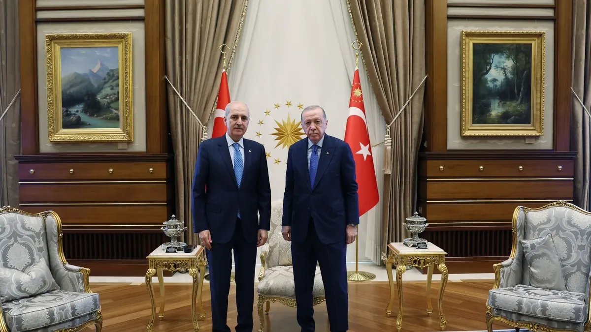 Erdoğan'dan Kurtulmuş'a Külliye'de terörsüz Türkiye zirvesi