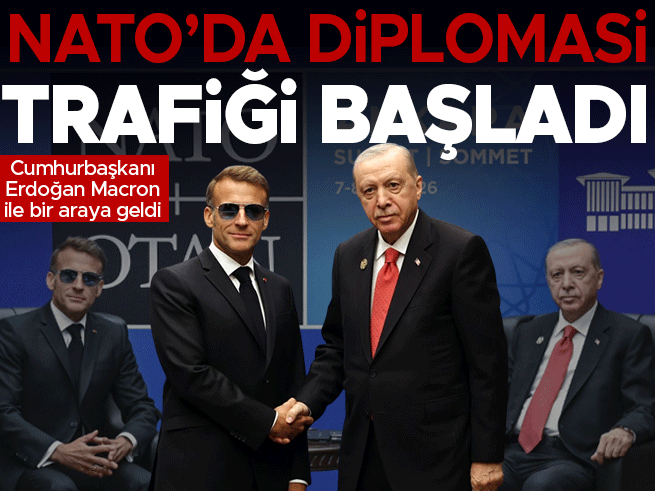 Erdoğan ve Macron NATO Zirvesi'nde bir araya geldi
