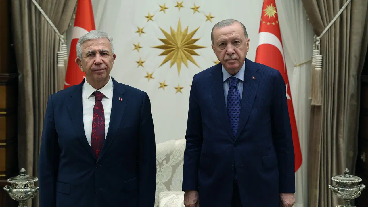 Erdoğan, Mansur Yavaş'ı Beştepe'de kabul etti