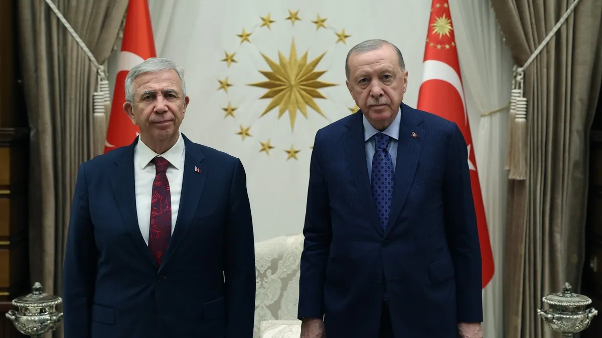 Erdoğan, Mansur Yavaş'ı Cumhurbaşkanlığı Külliyesi'nde kabul etti
