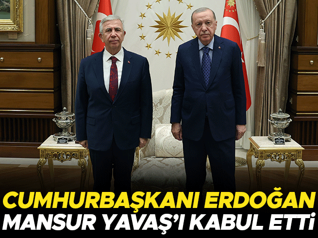 Erdoğan, Mansur Yavaş'ı Külliyede kabul etti