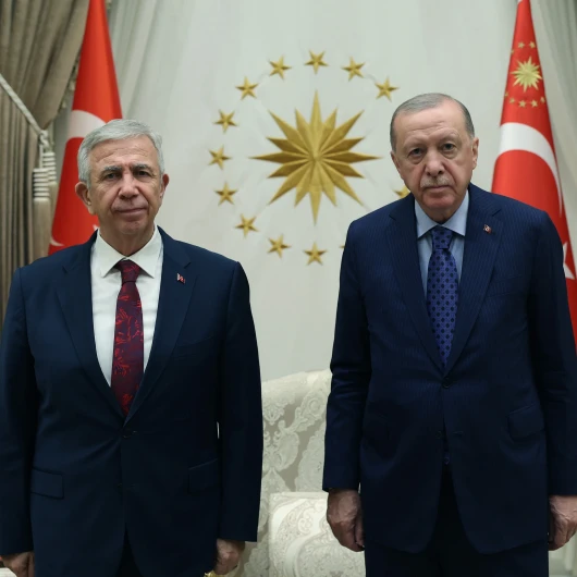 Erdoğan, Mansur Yavaş'ı Külliyede Kabul Etti