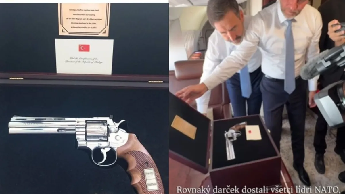 Erdoğan'ın NATO liderlerine hediye ettiği tabanca dünya gündeminde