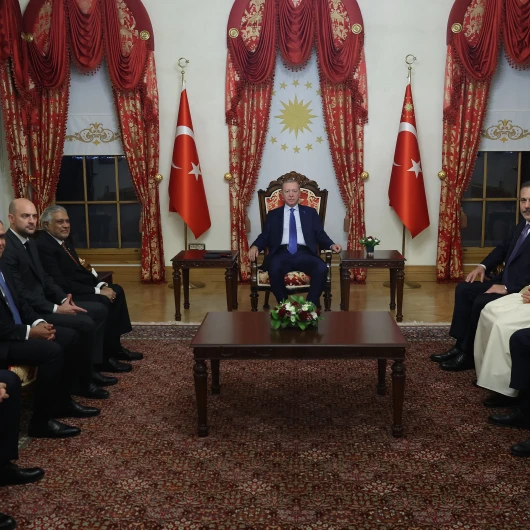 Erdoğan, R4+E3 Dışişleri Bakanları Heyetini Kabul Etti
