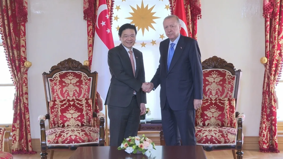 Erdoğan Singapur Başbakanı Wong'u Dolmabahçe'de Kabul Etti