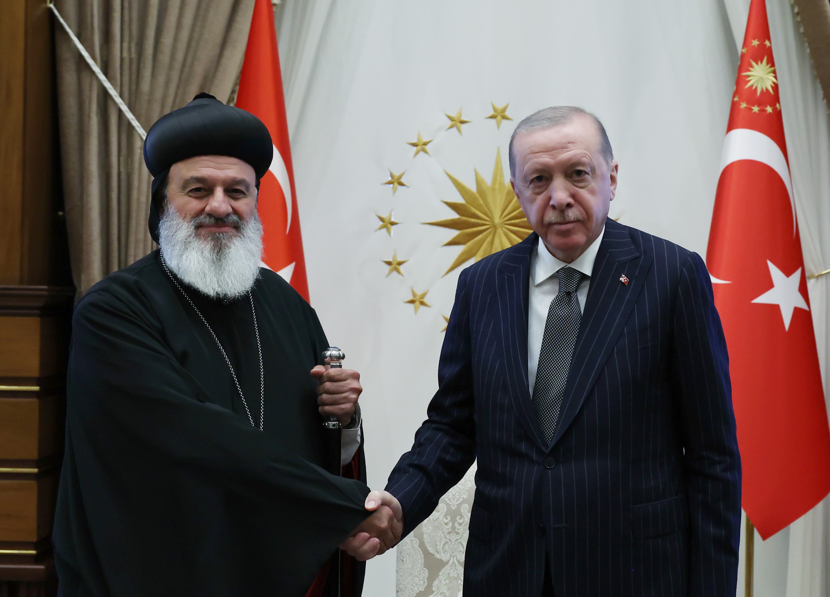 Erdoğan, Süryani Ortodoks Kilisesi Patriği Efrem Kerim’i Kabul Etti
