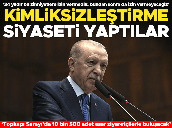 Erdoğan'dan Topkapı Sarayı'nda Önemli Açıklamalar
