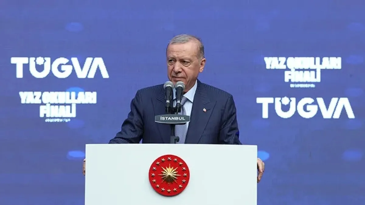 Erdoğan TÜGVA Yaz Okulları Finali'nde Öğrencilerle Buluştu