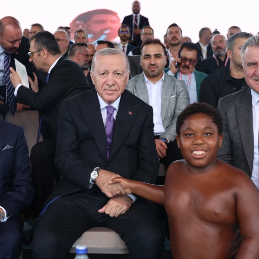 Erdoğan, Yağlı Güreş Cumhurbaşkanlığı Kupası'nı İzledi