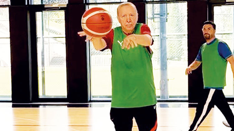 Erdoğan’dan Yoğun Mesaiye Basket Molası