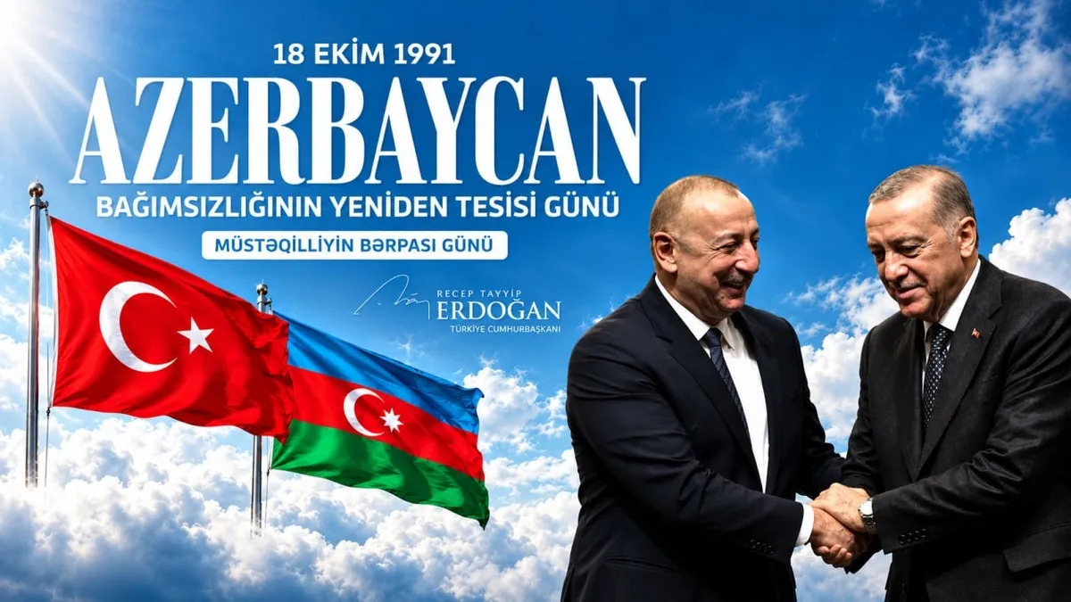 Erdoğan'dan Azerbaycan'a Bağımsızlık Günü Mesajı: Her Zaman Biriz