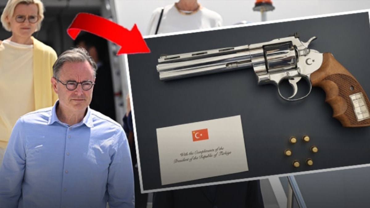 Erdoğan'ın hediye tabancalarına Belçika polisinden el koyma