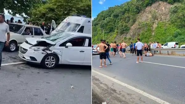 Ereğli'de baba-oğula otomobil çarptı: 3 yaralı