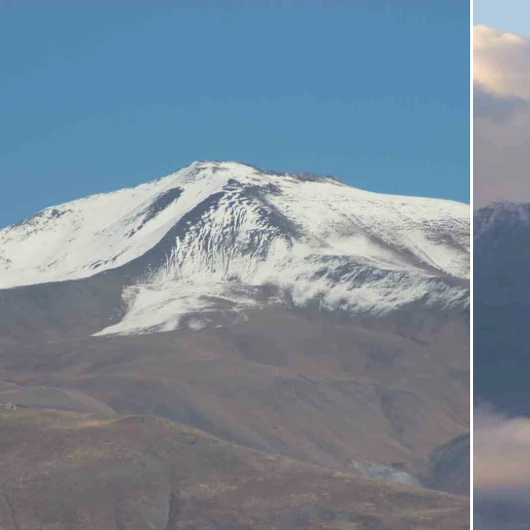 Erzincan'ın Yüksek Kesimlerine Mevsimin İlk Karı Düştü