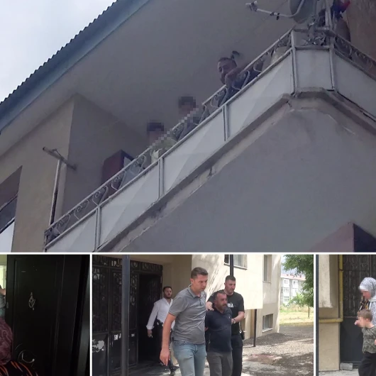Erzurum'da balkonda rehine krizi: Baba çocuklarını alıkoydu, anne fedakarlıkla hayatını riske attı