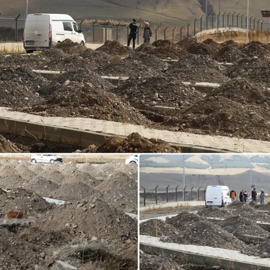 Erzurum'da Mezar Kazarken Patlamamış Top Mermisi Bulundu