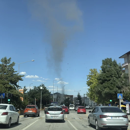 Erzurum'da Hortum Araç Kamerasında: Palandöken'de Şantiye Alanında Oluştu