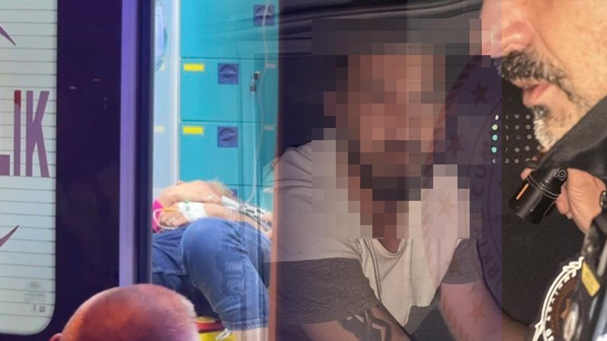 Eşi kamyonetten atladı, kendi sigaranın derdine düştü! Hem ehliyetsiz hem alkollü