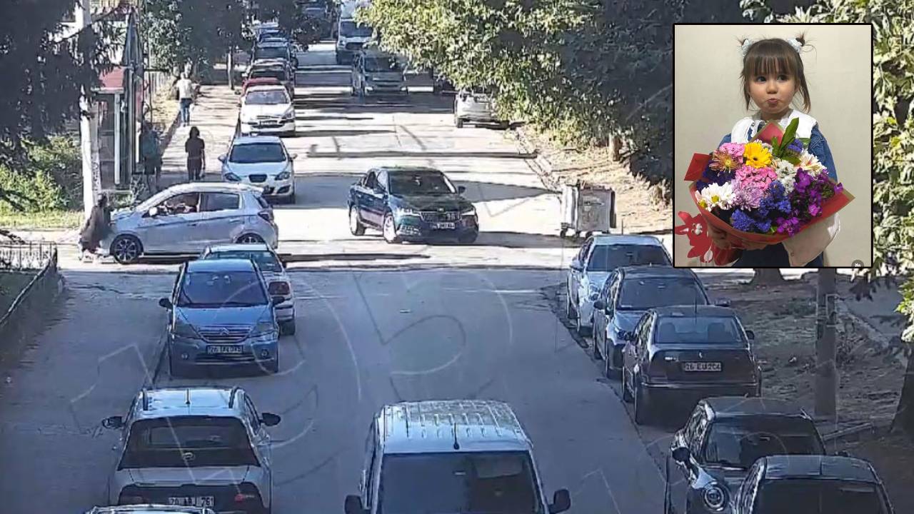 Eskişehir'de 3 yaşındaki Elif Mavi Avli'nin ölümüne neden olan kazanın görüntüleri ortaya çıktı