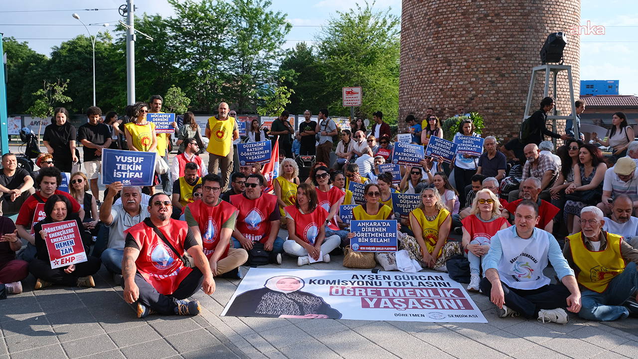 Eskişehir'den Ankara'daki öğretmenlere destek: 'Binlerce insanın kalbi bu direnişle atıyor