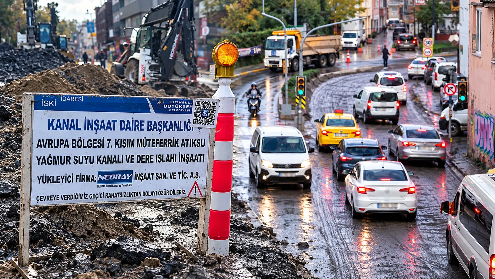 Eyüpsultan'da Altyapı Çalışması Çukurları: Sürücüler İsyan Etti