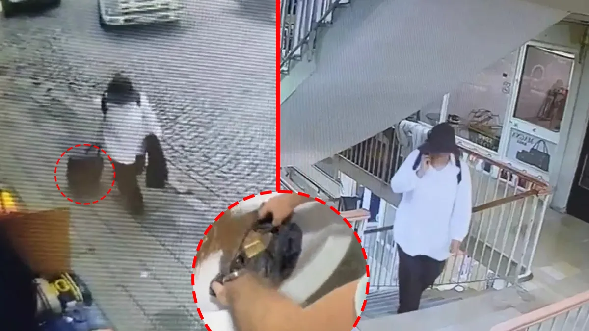 Fatih’te bavul dolusu altın çalan hırsız kamerada