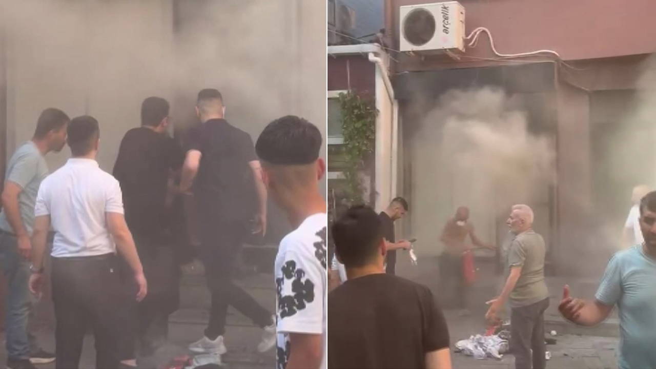 Fatih'te tekstil deposunda yangın: 2 kişi dumandan etkilendi