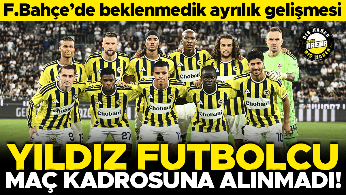 Fenerbahçe'de Talisca şoku! Konyaspor maç kadrosunda yok