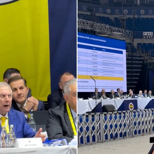 Fenerbahçe Genel Kurulu'nda Aziz Yıldırım ile İlker Alkun Arasında Gerginlik