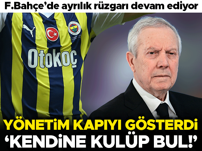 Fenerbahçe'de yeni ayrılık: Yerli oyuncuya yol göründü