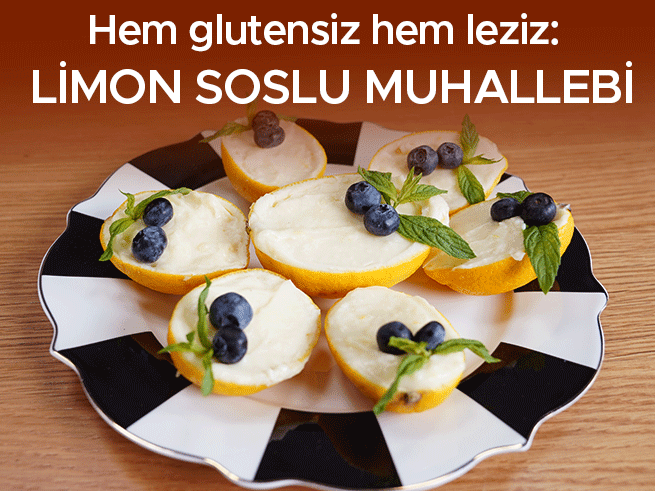 Ferahlatıcı Glutensiz Limon Soslu Muhallebi Tarifi