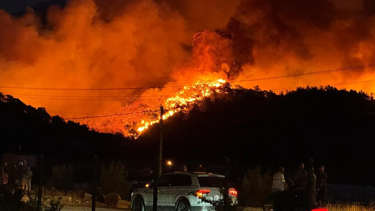 Fethiye'de orman yangını: Ekipler alevlere hem havadan hem karadan müdahale ediyor