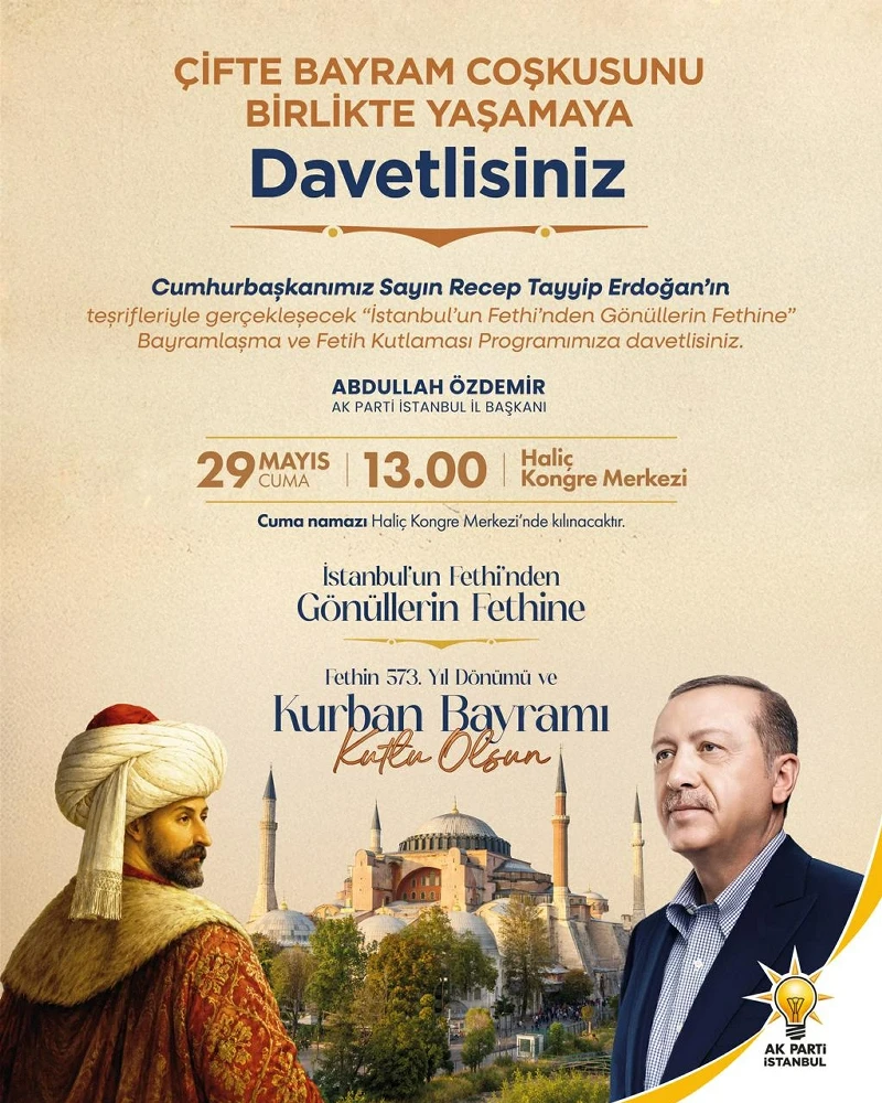 Fetih ruhu Haliç'te canlanıyor: Erdoğan bayramda İstanbullularla buluşacak