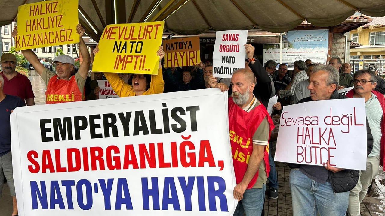 Fındıklı'da NATO protestosu: 'Bugün İran'a, Filistin'e; yarın Türkiye'ye