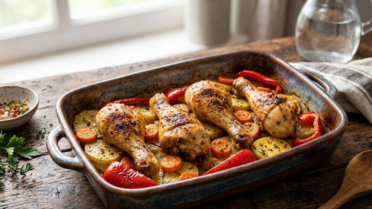 Fırında soslu tavuk baget ve patates tarifi ile akşam yemekleri renklenecek