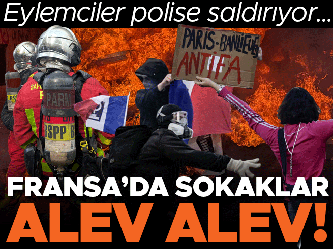 Fransa'da sokaklar alev alev: Sarı yelekliler ve liseli eylemciler polisle çatıştı