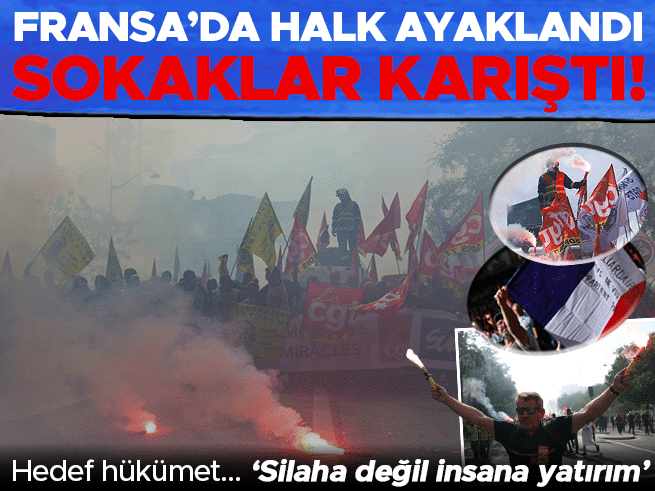 Fransa'da Genel Grev: 170 Noktada Eylem, Sokaklar Karıştı