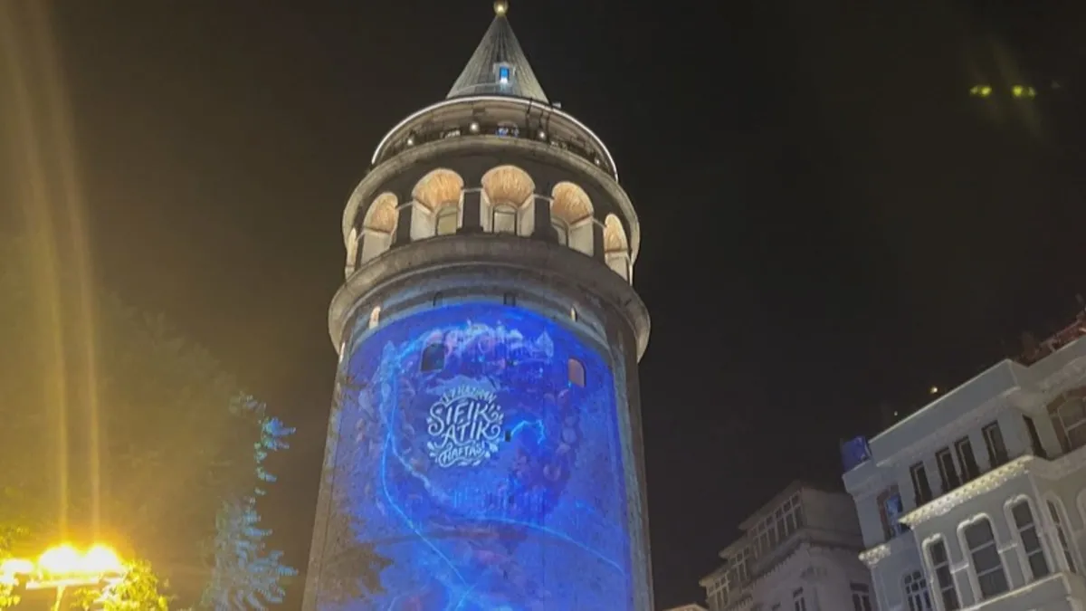 Galata Kulesi'nden Sıfır Atık Haftası'na özel ışık gösterisi