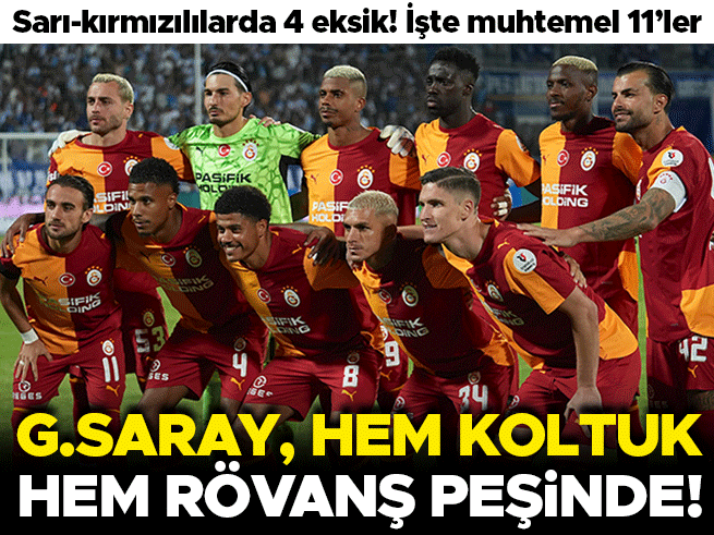 Galatasaray, Kocaelispor karşısında rövanş ve liderlik peşinde