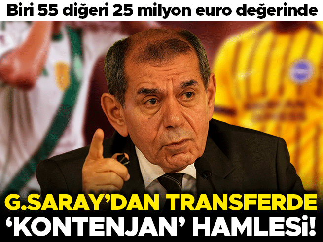 Galatasaray kontenjanlı iki yıldız için harekete geçti: 55 ve 25 milyon euro