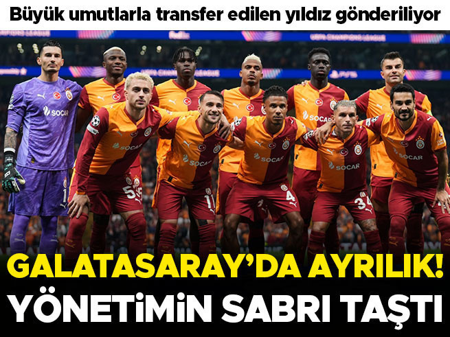 Galatasaray'da ayrılık! Sabır taştı
