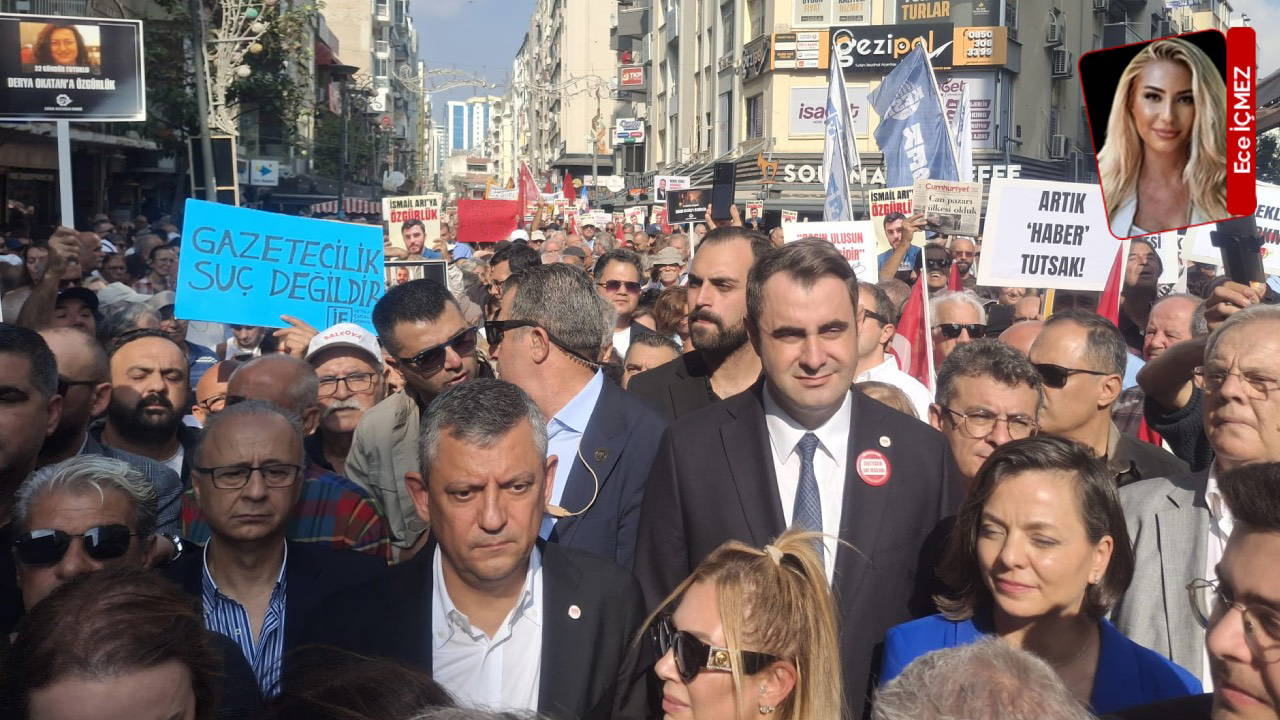 Gazeteciler İzmir'de sansüre karşı yürüdü: Özgür Özel destek verdi