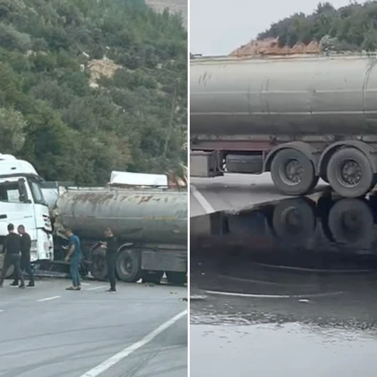 Gaziantep'te Tanker Çarpışması: Tonlarca Akaryakıt Yola Döküldü